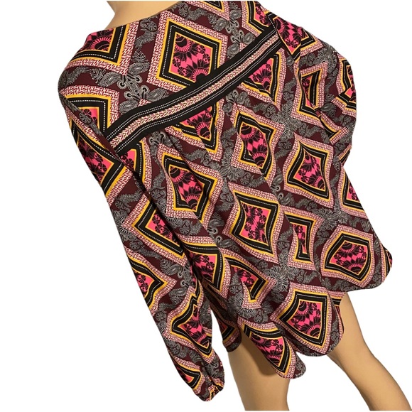 GIBSON LATIMER | DIAMOND BLOUSE WITH BLACK TASSELS - Picture 7 of 15